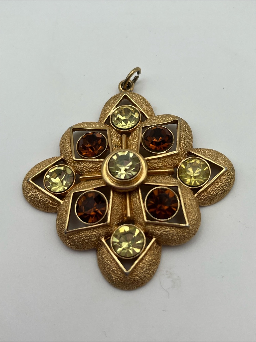 Vintage 1975 Sarah Coventry "Starburst" Rhinestone Statement Pendant